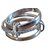 Autre Marque Ring three rings Silvery Silver  ref.108925