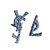 Yves Saint Laurent Brincos Prata Metal  ref.108944