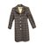 manteau Dolce & Gabbana à boutons de strass Laine Polyamide Marron  ref.109284