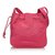 Yves Saint Laurent Nylon Bucket Bag Pink Leather Cloth  ref.109323