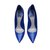 Dior Calcanhares Azul Couro envernizado  ref.109358