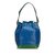 Louis Vuitton Epi bicolor noe Azul Verde Cuero  ref.109367