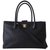 BAG CHANEL SHOPPING CERF TOTE Black Leather  ref.109500