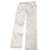 Chanel Pantalones Blanco roto Algodón  ref.109533