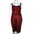 Diane Von Furstenberg Jiwon cocktail dress Dark red Polyester Wool Viscose Polyamide  ref.109861
