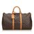 Louis Vuitton Monogram Keepall 50 Brown Leather Cloth  ref.109922