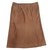 Max Mara Skirts Brown Beige Leather  ref.110359