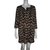 Diane Von Furstenberg Vestido jersey de seda de Gaby Castaño Negro Estampado de leopardo  ref.110479