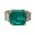 inconnue Emerald ring 4,41 cts yellow gold and diamond chopsticks. White gold  ref.110718