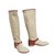 Studio Pollini canvas and leather boots in mint condition Beige Cloth  ref.110776