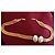 collier ras de cou inconnue en métal doré et nacre - vue 4