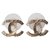 Neue Chanel-Ohrringe Golden Metall  ref.111085