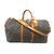 Louis Vuitton keepall 55 monogram shoulder strap Brown Leather  ref.111153