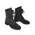 Chanel Lace up boots Grey Suede Leather  ref.111208