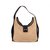Bag Hermès Tsako vintage bi-material (beige canvas & navy blue leather) in good condition ! Cloth  ref.111218