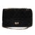 Bolsa de Chanel 2.55 Cuero acolchado negro vintage en buen estado!  ref.111240