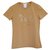 Céline Embroidered Tan Caramel T-Shirt Tee Size S SMALL Cotton Elastane  ref.111481