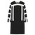 Chloé Dresses Black White Viscose Acetate  ref.111733