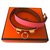 Bracelet Rivale Hermès Rose Azalée Cuir  ref.111737