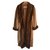 Max Mara Wool coat with mink fur Beige  ref.111769