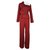 Jean Paul Gaultier completo pantalone Rosso Seta Lana  ref.111841