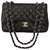 Chanel Jumbo Black Leather  ref.111944