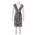 Diane Von Furstenberg Kye silk wrap dress Black White Grey  ref.112018
