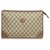 Gucci GG Clutch Bag Braun Grau Leder Kunststoff  ref.112059