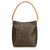 Louis Vuitton Monogram Looping GM Brown Leather Cloth  ref.112060