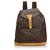 Louis Vuitton Monogram Montsouris GM Brown Leather Cloth  ref.112116