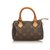Louis Vuitton Monogram Mini Speedy Brown Leather Cloth  ref.112129