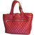 Chanel bolsa de compras capullo Roja Cuero  ref.112499