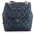 Chanel Lederrucksack Blau  ref.112627