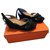 Hermès Wedge sandals Black Golden Nubuck  ref.112800