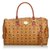 MCM Visetos Leather Travel Bag Brown  ref.112809