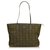 MCM Sac cabas en nylon Visetos Cuir Tissu Vert Vert foncé  ref.112817