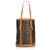 Louis Vuitton Monogram Bucket GM Brown Leather Cloth  ref.112839