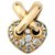 Chaumet pendant, "Mini Heart Links", in yellow gold and diamonds.  ref.113037