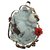 Autre Marque Cameo colgante / broche de concha genuina con una flor de coral real Blanco roto Rojo  ref.113112