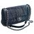 Chanel Crossbody denim flap bag Blue Leather  ref.113165