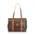 Céline Macadam Tote Bag Brown Leather Plastic  ref.113200