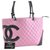 Chanel Cambon-Einkaufstasche Pink Lackleder  ref.113283