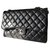 Chanel Jumbo lined flap Black Leather  ref.113393