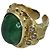 Roland Schad ring, giallo oro, diamanti di giada e brown.