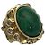 Roland Schad ring, giallo oro, diamanti di giada e brown. - vista 2