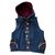 Autre Marque Sleeveless blazer in embroidered jean Navy blue Cotton  ref.113782