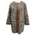 Vanessa Bruno Athe Desmond Coat Leopardenprint Kaninchen  ref.113914