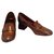 LANVIN metallic block heeled shoes Leather  ref.113954