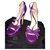 Versace Tacones Púrpura Cuero  ref.113984