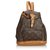 Louis Vuitton Monogram Mini Montsouris Brown Leather Cloth  ref.114060